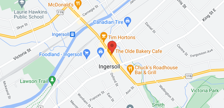 map of 121 THAMES Street S